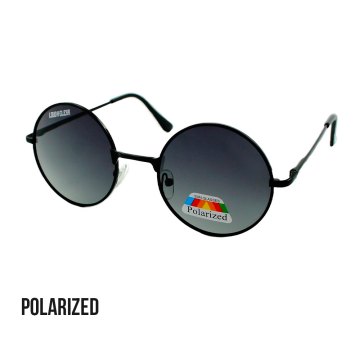 Lunettes de soleil rondes Loud and Clear polarisées | verre noir