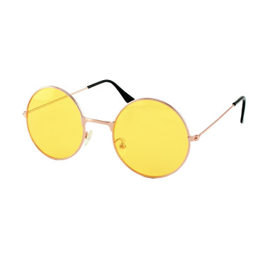 Lunettes de soleil rondes Loud and Clear métal doré | verres jaunes
