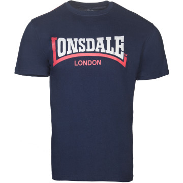 Lonsdale T-shirt Logo imprimé bicolore | bleu marin
