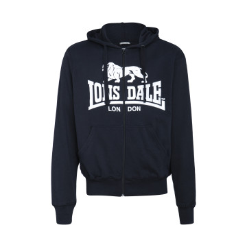 Lonsdale Sweat A Capuche Zippé Krafty Logo Grand Lion Sur Poitrine | noir