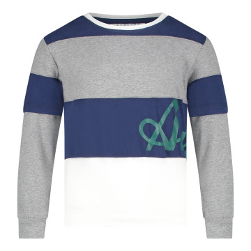 Australian kids longleeve stripes | blue - grey - white