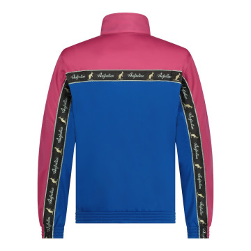 Veste australienne duo noir 2.0 | bleu de méthylène - rouge tendre