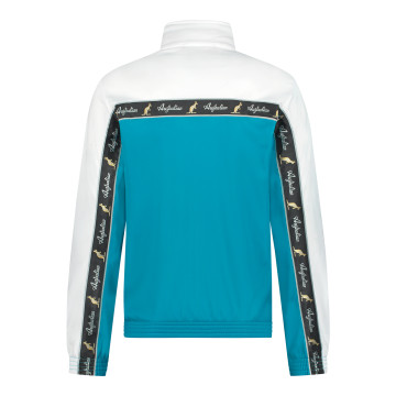 Australian duo jacket black breasted 3.0 | peacock blue - white