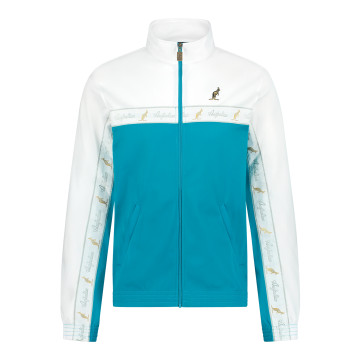 Australian duo jacket white breasted 3.0 | peacock blue - white