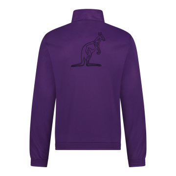 Veste slim Australian passepoilée noire + big logo 3.0 | violet