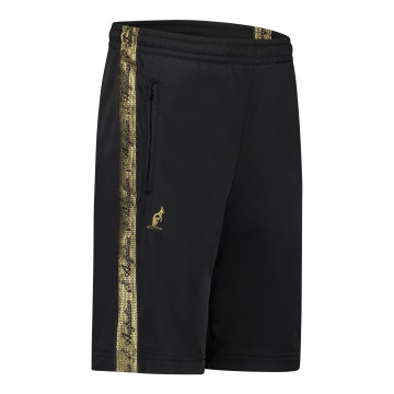 Bermuda australien à deux zips avec passepoils dorés 2.0 | noir