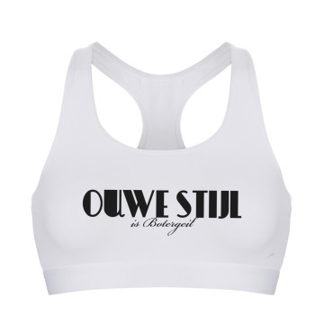 Ouwe Stijl is Botergeil haut de sport femme logo blanc