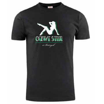 Ouwe Stijl is Botergeil T-shirt Early Hardcore | noir vert