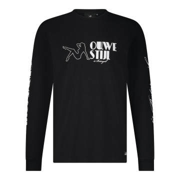 Ouwe Stijl is Botergeil longsleeve | zwart
