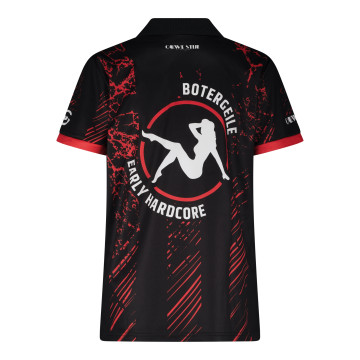 Ouwe Stijl is Botergeil soccershirt | zwart - rood 