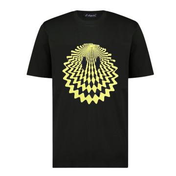 T-shirt australien Logo jaune souriant. 