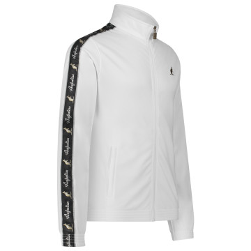 Veste slim Australian passepoilée noire + grand logo 3.0 | blanc