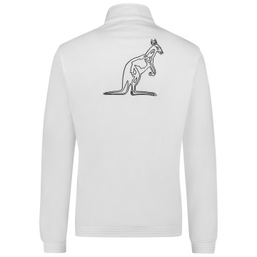 Veste slim Australian passepoilée noire + grand logo 3.0 | blanc