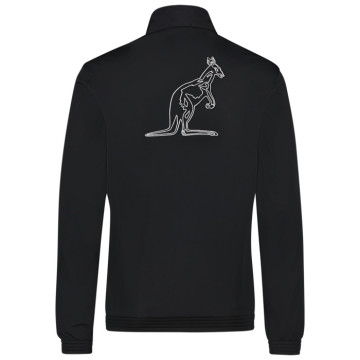 Veste Australian cintrée avec passepoil argenté + grand logo 3.0 | noir