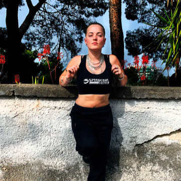 Speedcore Italia haut de sport logo | noir