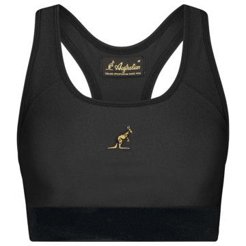 Haut de sport brillant pour femmes australiennes | noir