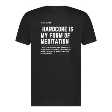 Gabba Clique T-shirt Meditation wit | zwart