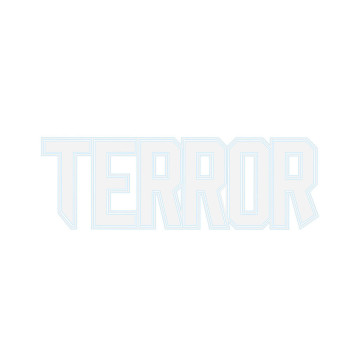 Terror logo autocollant de voiture | blanc